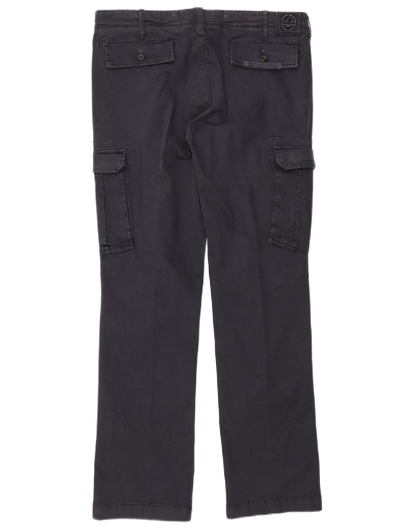 Murphy & Nye Mens Sailmakers Straight Cargo Trousers W34 L32 Navy Blue