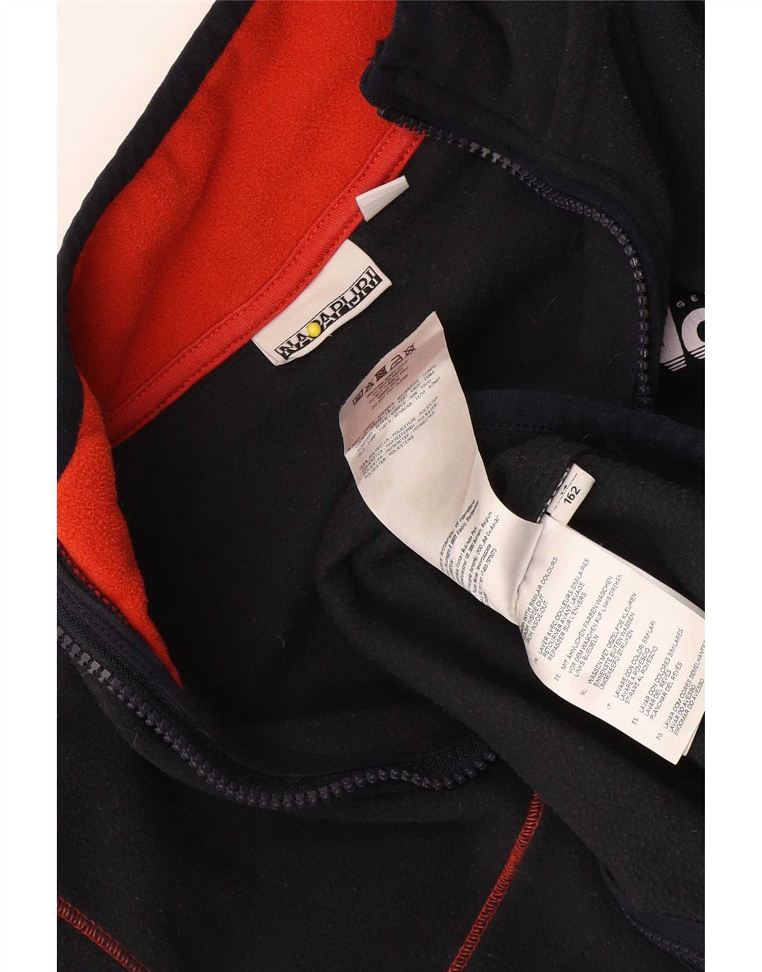 Napapijri Jungen-Fleecejacke mit Grafik, 13–14 Jahre, schwarzes Polyester