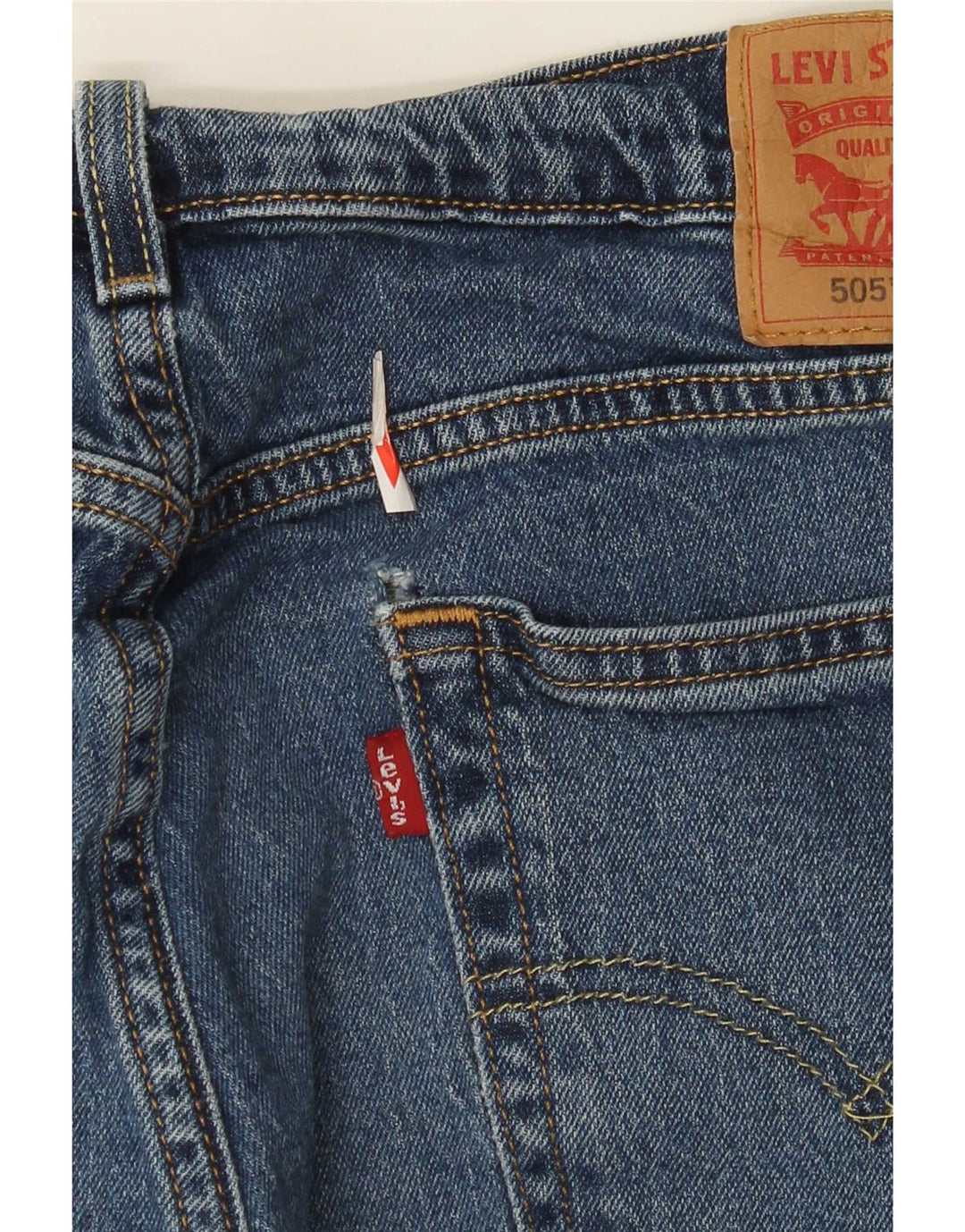 Levi's Herren 505 Straight Jeans W34 L28 Blaue Baumwolle