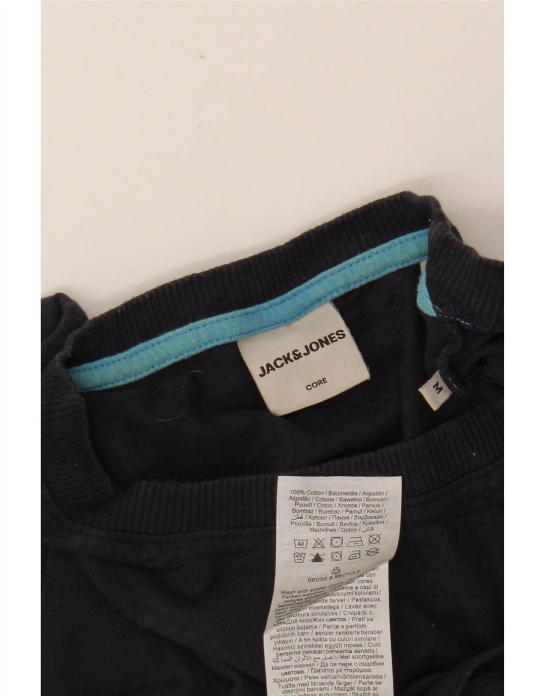 JACK & JONES Herren-T-Shirt mit Grafik, mittlere marineblaue Baumwolle