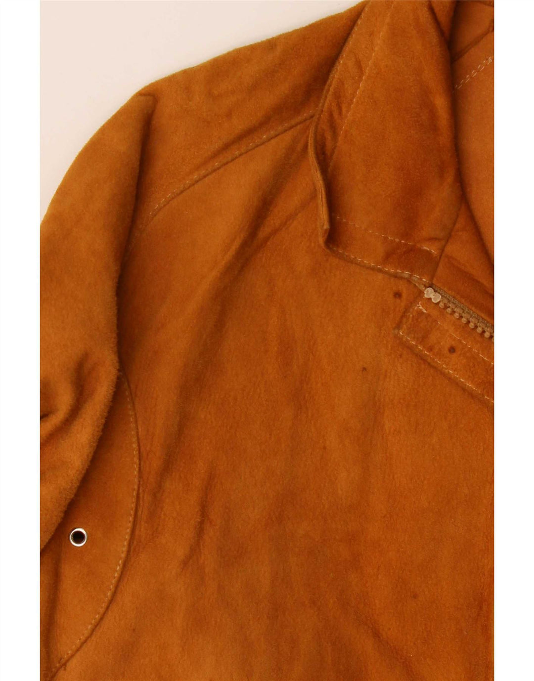 Vintage Damen Wildlederjacke IT 46 Großes Beige Leder