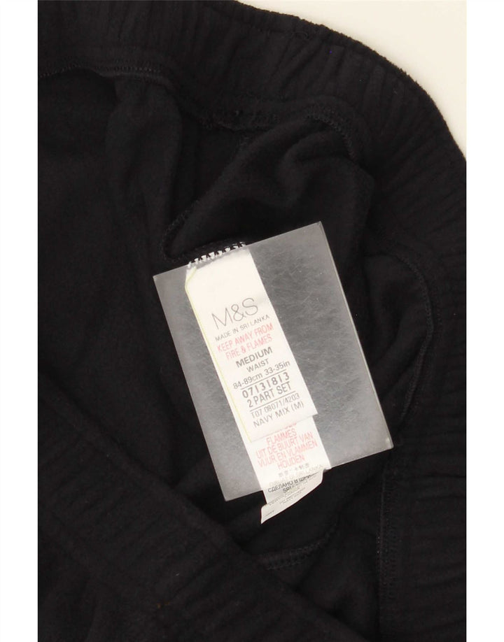 Marks & Spencer Herren-Fleece-Trainingshose aus mittelmarineblauem Polyester