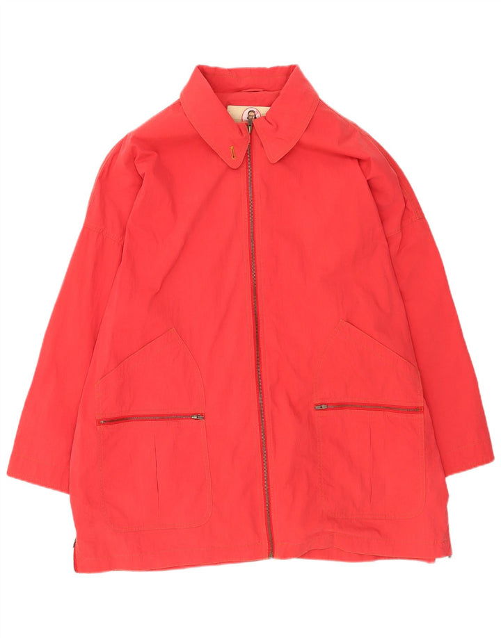Vintage Damen Übergroße Windjacke UK 22 3XL Rot