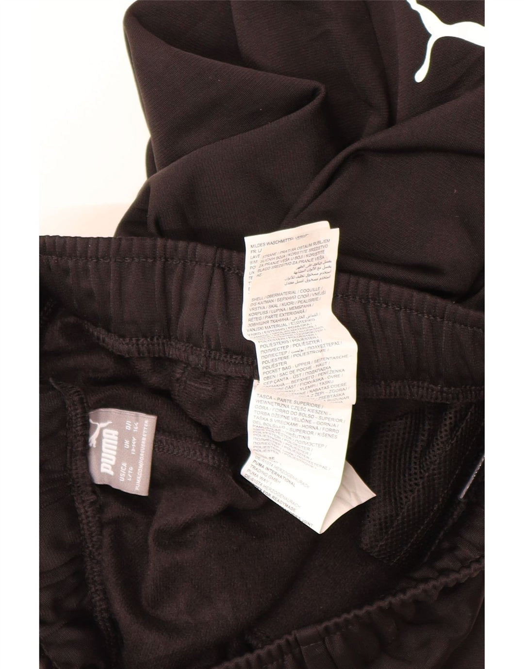 PUMA Jungen-Trainingshose, 13–14 Jahre, schwarzes Polyester