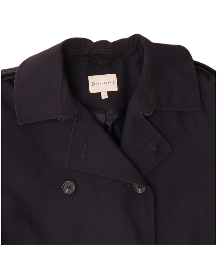 WAREHOUSE Damen Trenchcoat UK 16 Large Marineblau Polyester