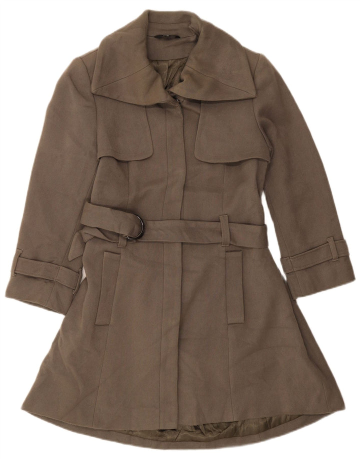 Marks & Spencer Damen Trenchcoat UK 10 Small Grau Polyester