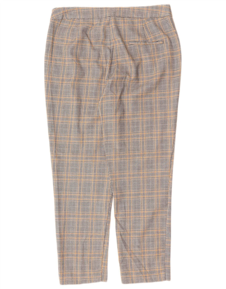 Gerade Chino-Hose für Damen von ZARA, Größe L, W30, L26, Grau mit Hahnentrittmuster