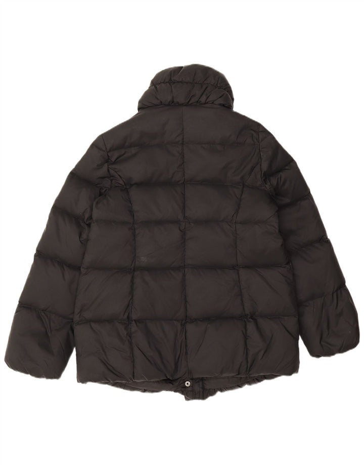 Benetton Damen Übergroße wattierte Jacke UK 6 XS Schwarz Polyamid