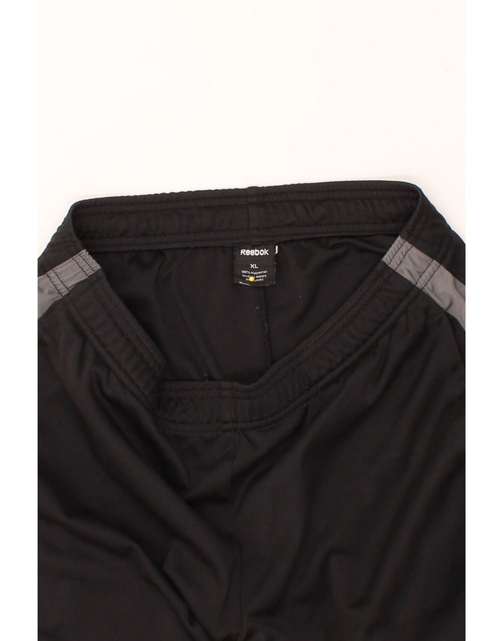 REEBOK Mens Tracksuit Trousers XL Black Polyester Vintage Reebok and Second-Hand Reebok from Messina Hembry 