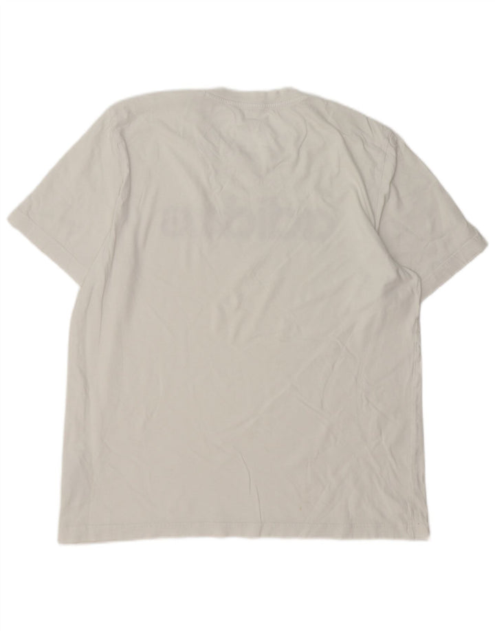 ADIDAS Mens Graphic T-Shirt Top Large White Cotton