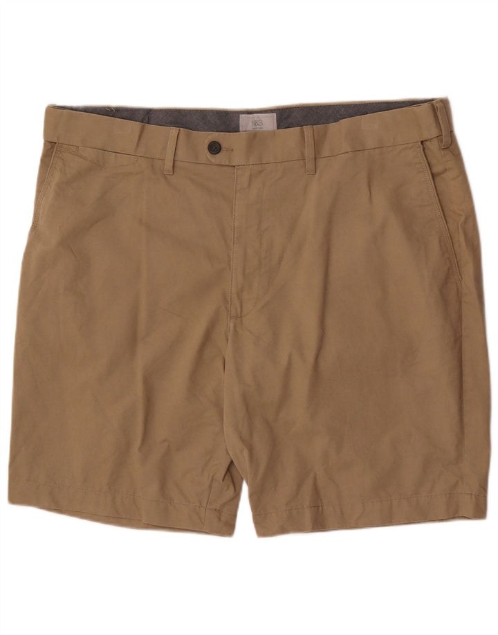 Marks & Spencer Herren Chinoshorts W42 2XL Beige Baumwolle
