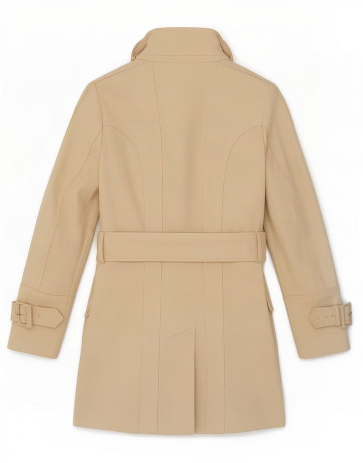 Zara Damen Trenchcoat UK 12 Mittelbeige Wolle