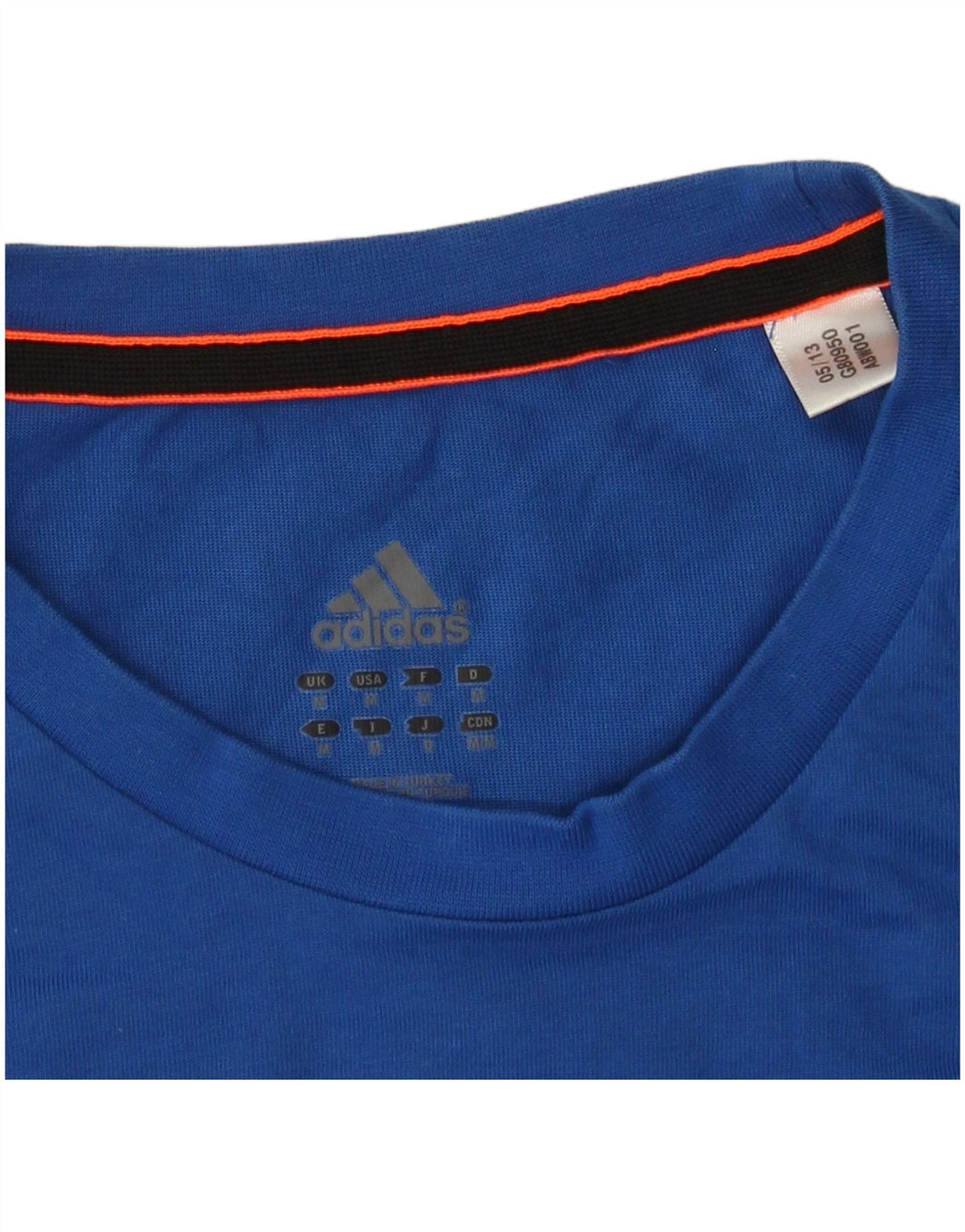 Adidas Herren Grafik T-Shirt Top Mittelblau
