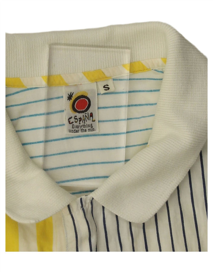 VINTAGE Mens Loose Fit Short Sleeve Shirt Small Multicoloured Striped Vintage Vintage and Second-Hand Vintage from Messina Hembry 