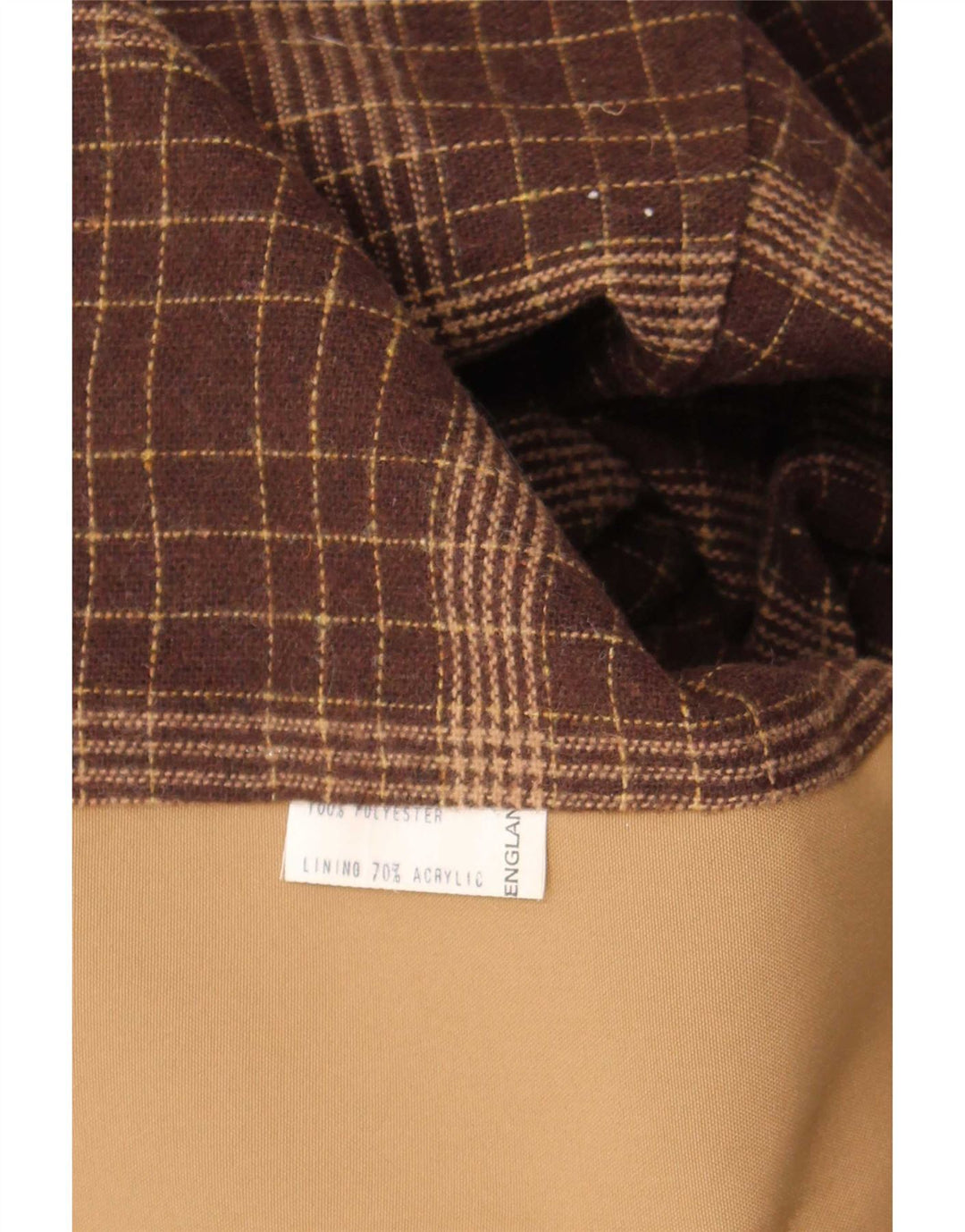 Vintage Damen Trenchcoat UK 14 Mittelbraun Polyester Classic