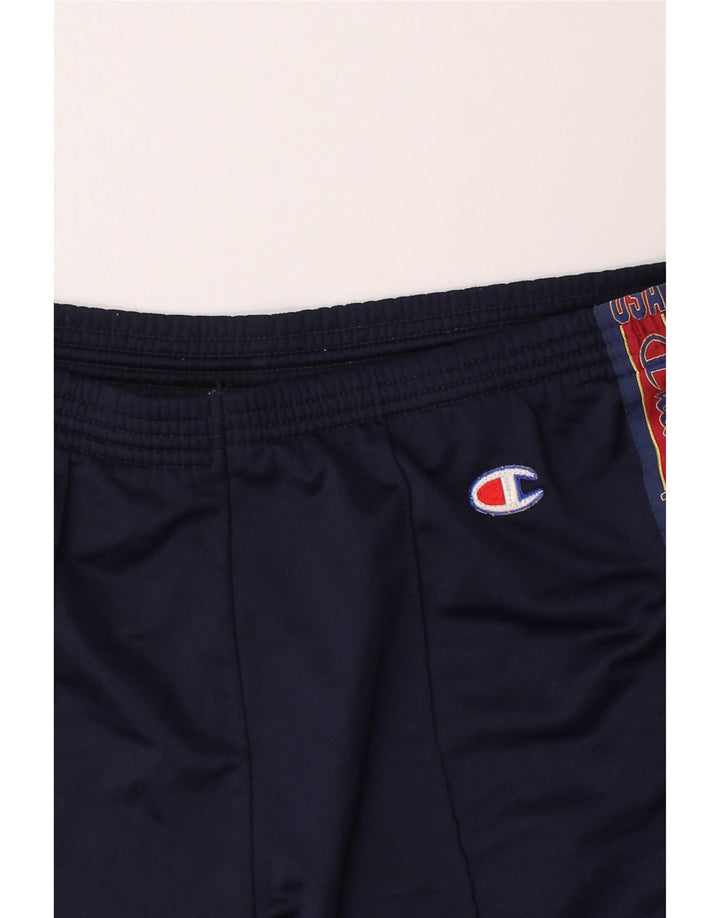 CHAMPION Mens Graphic Tracksuit Trousers XL  Navy Blue Polyester Vintage Champion and Second-Hand Champion from Messina Hembry 