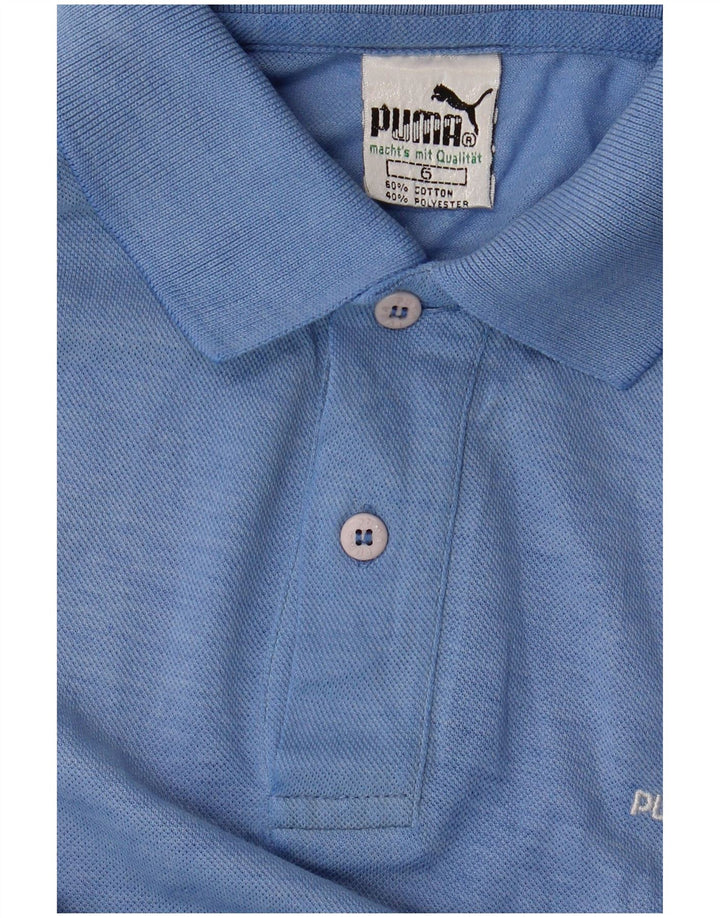 PUMA Herren Poloshirt mittelblaue Baumwolle