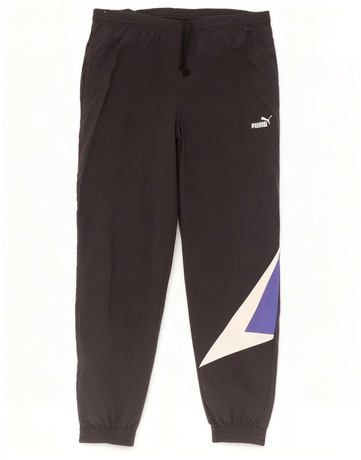 Puma Herren-Trainingshose, Jogginghose, groß, schwarz, Colourblock-Polyamid