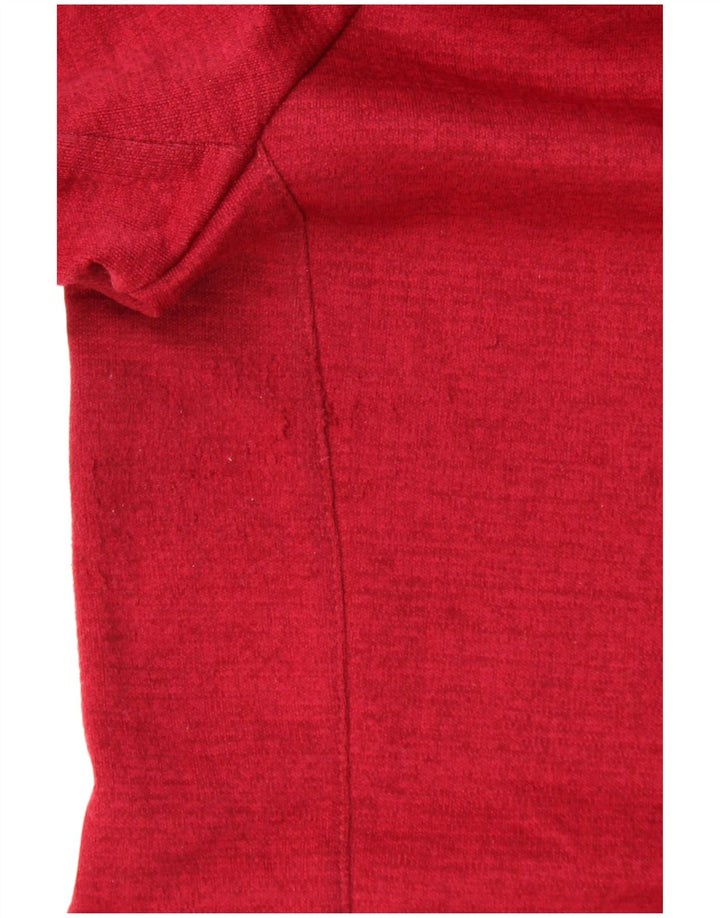 REEBOK Damen-Kapuzenpullover mit Reißverschluss, UK 12/14, mittelrot, Polyester