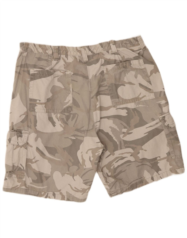 Wrangler Herren Cargo-Shorts W42 2XL Graue Camouflage-Baumwolle