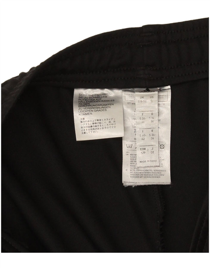 Adidas Damen Trainingshose UK 8/10 Small Schwarz Polyester
