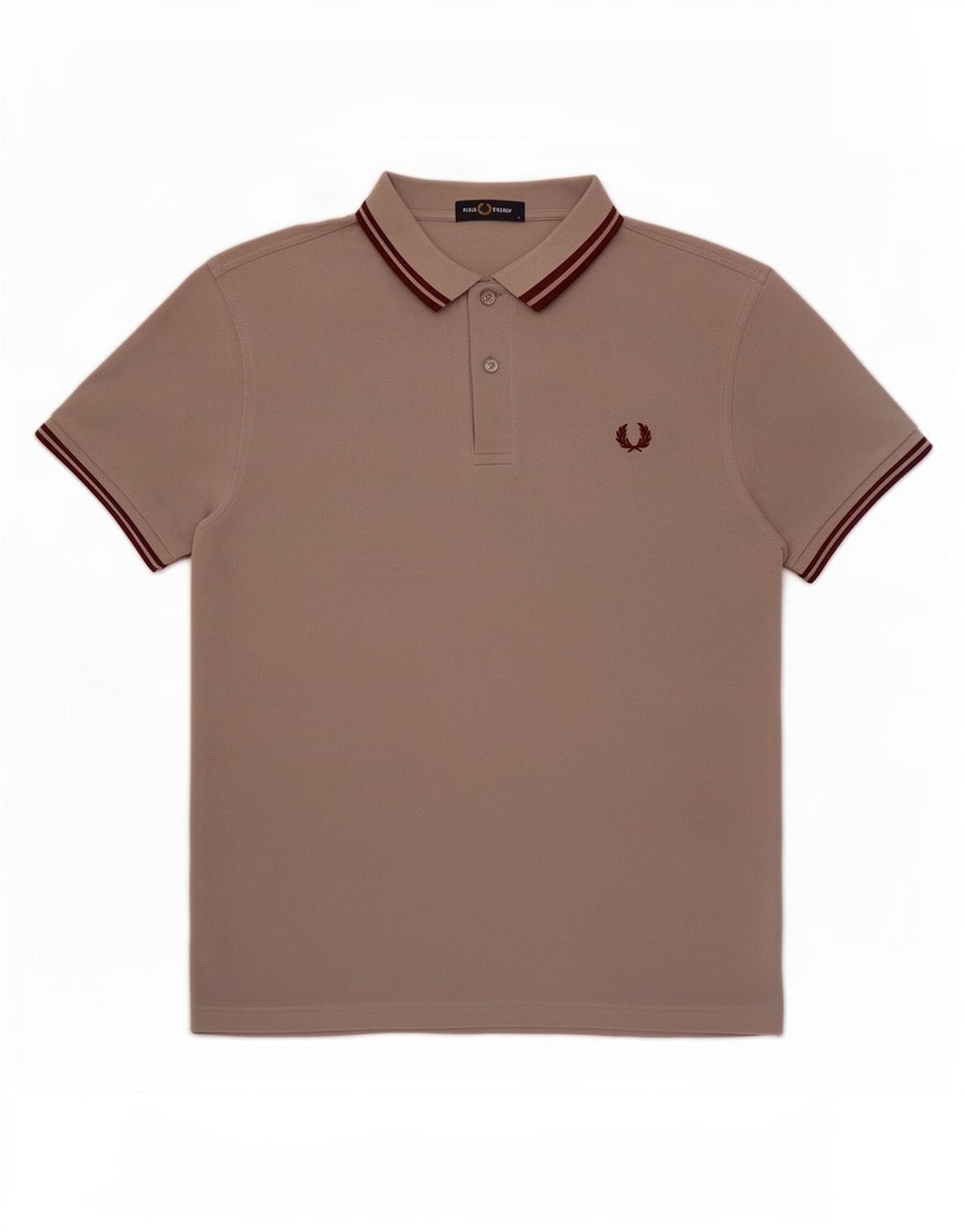 Fred Perry Herren-Poloshirt, große grau gestreifte Baumwolle