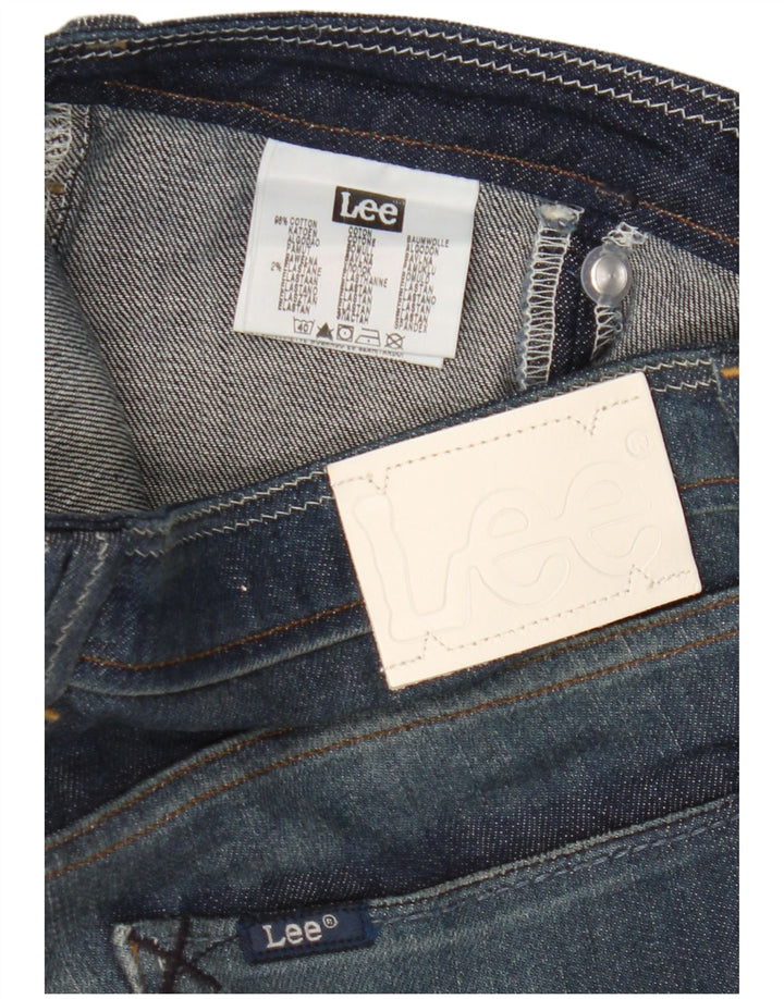 Lee Damen Crystal Capri Jeans W30 L16 Marineblau Baumwolle