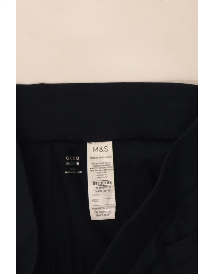 Marks & Spencer Skort für Mädchen, 15–16 Jahre, marineblaue Baumwolle