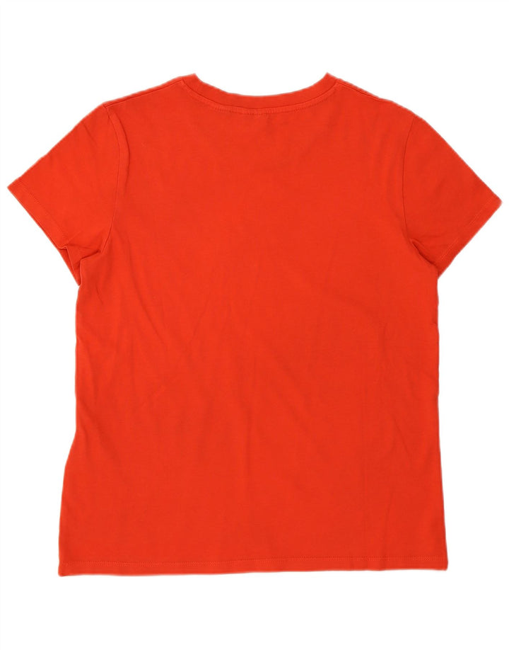 Levi's Damen T-Shirt Top UK 10 Small Orange Baumwolle