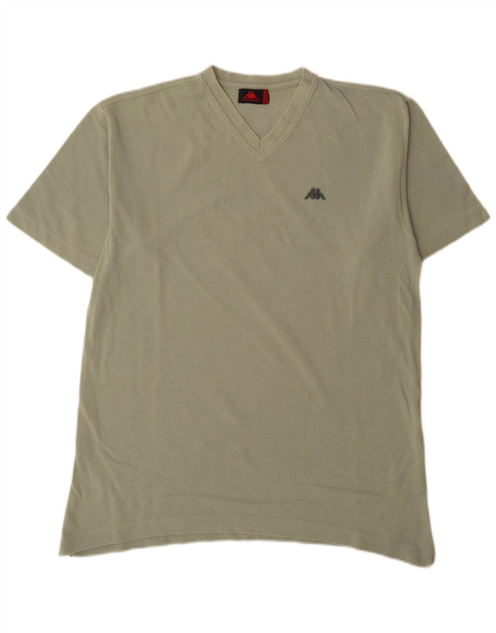 Kappa Herren T-Shirt Top Large Grün Baumwolle