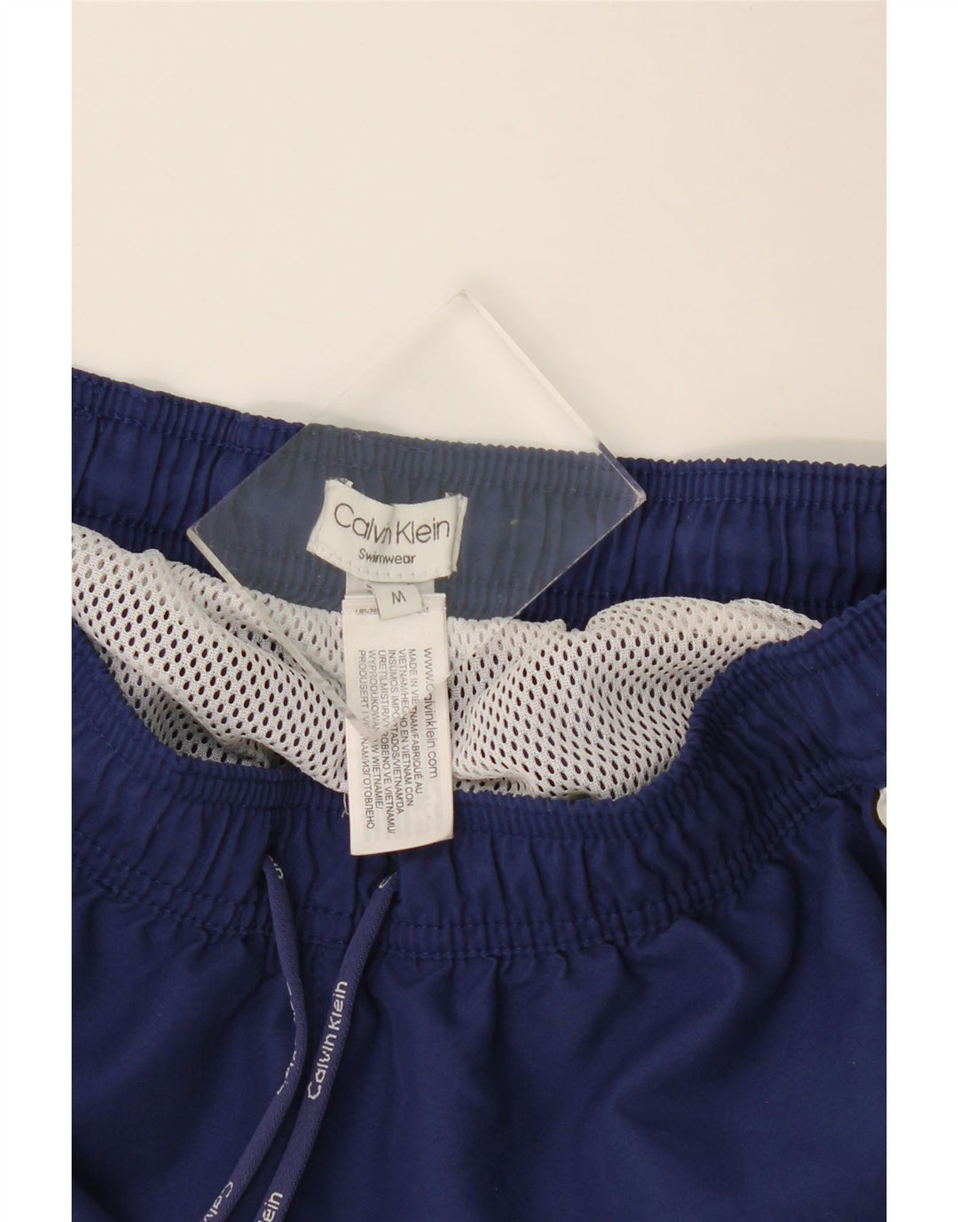 Calvin Klein Herren-Badeshorts mit Grafik, mittelgroß, Marineblau, Farbblock