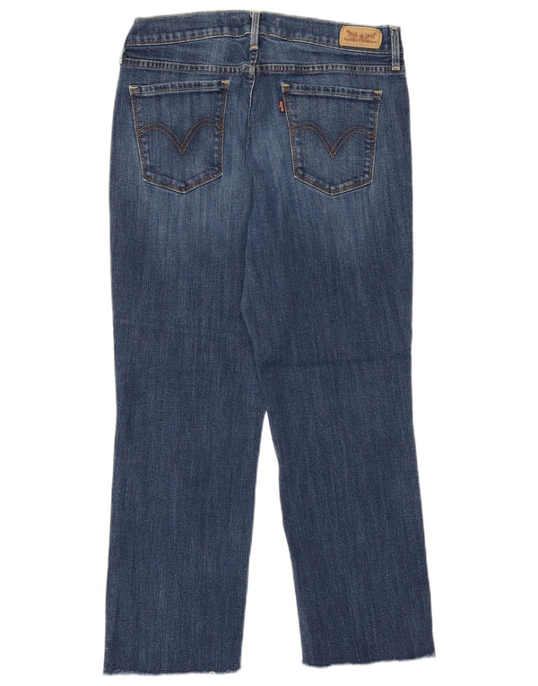 Levi's Damen-Cropped-Jeans US 8 Medium W29 L34 Blaue Baumwolle