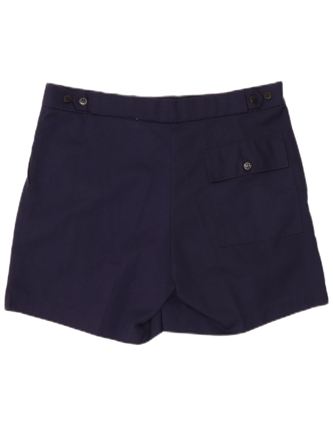 Vintage Herren Chino Shorts Groß W36 Marineblau Polyester