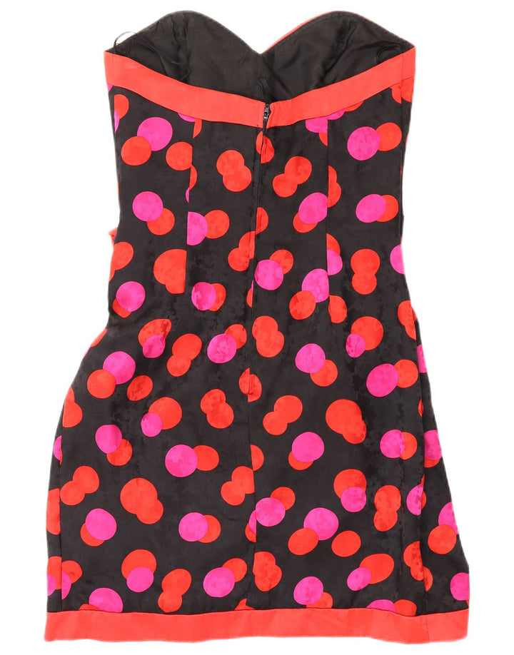 MUREK Damen trägerloses Kleid UK 10 Small Mehrfarbig gepunktet