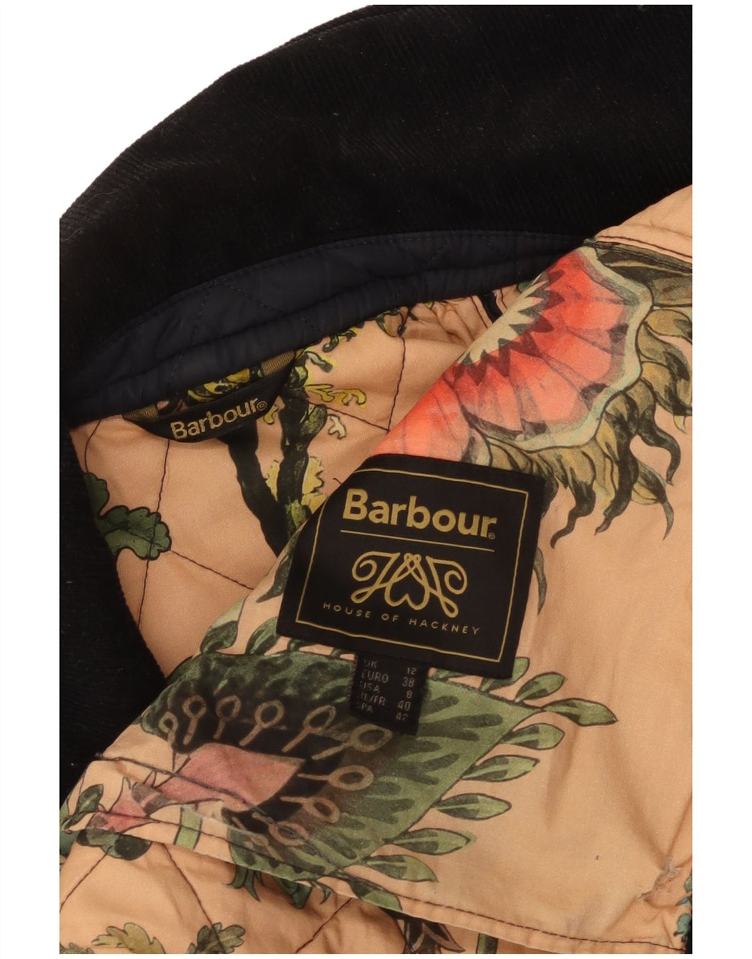 Barbour Damen Steppjacke UK 12 Medium Marineblau