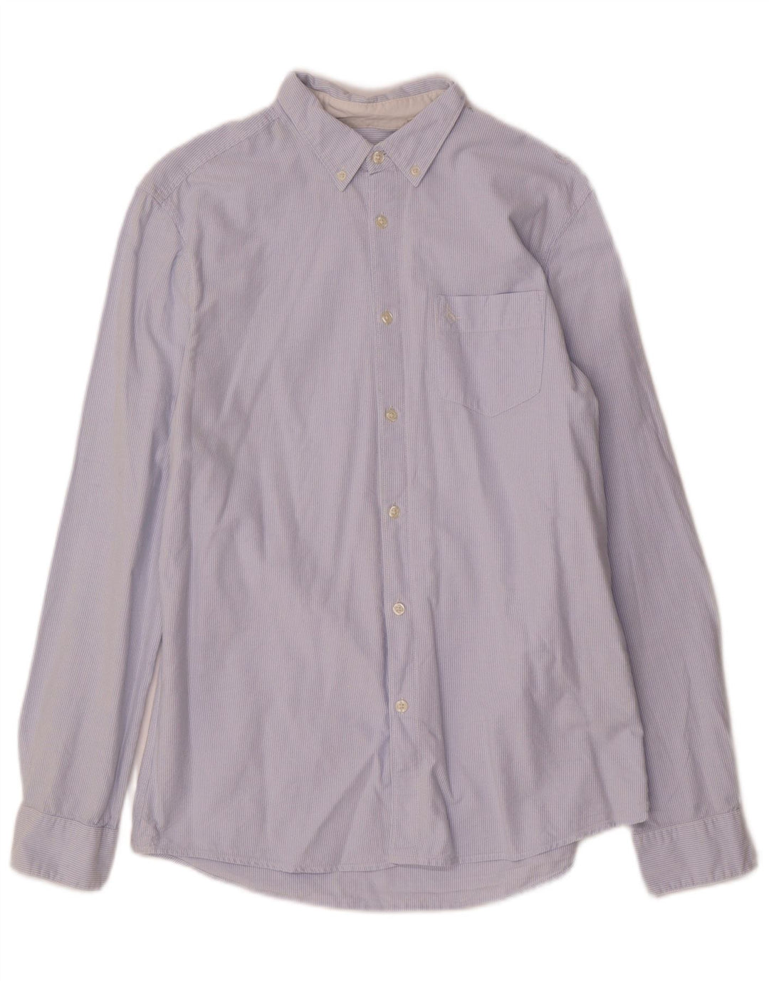 Jack Wills Herren-Hemd in klassischer Passform aus mittelblauer Nadelstreifen-Baumwolle