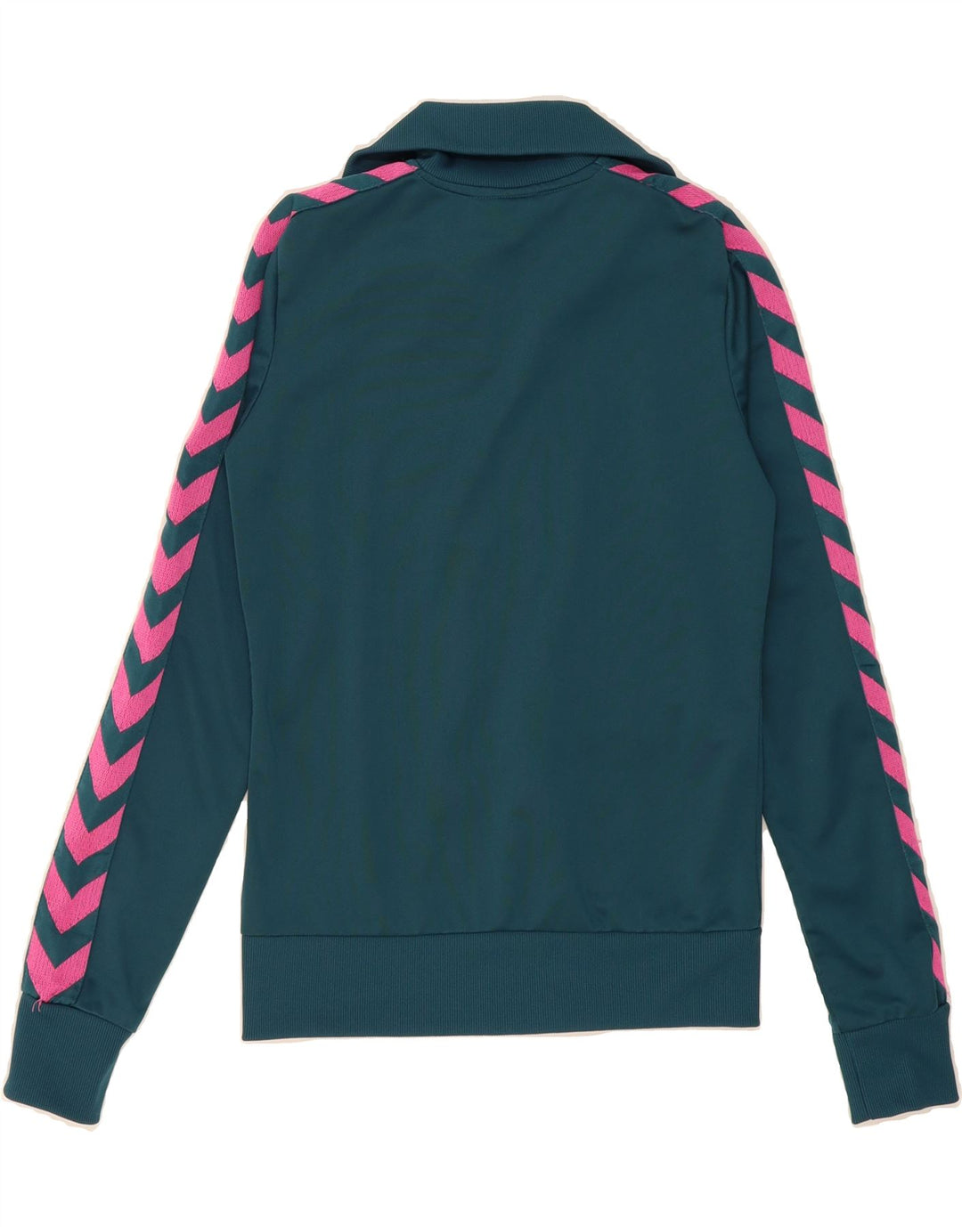 HUMMEL Womens Graphic Tracksuit Top Jacket UK 6 XS Blue Vintage Hummel and Second-Hand Hummel from Messina Hembry 