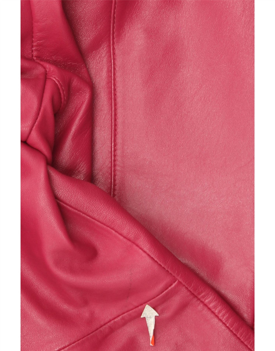 Vintage Damen 3-Knopf-Lederblazerjacke EU 38 Mittelrosa Leder