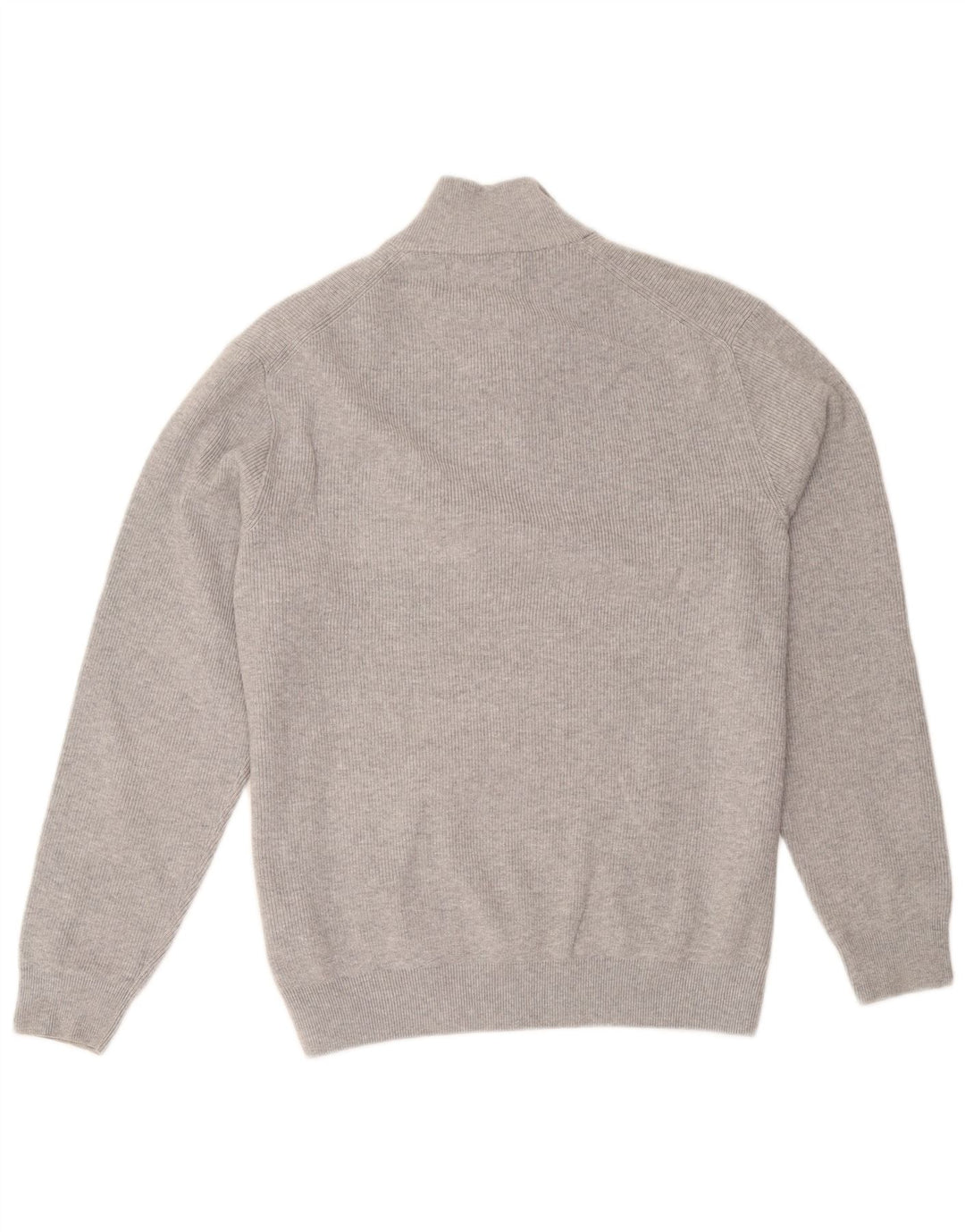 Marks & Spencer Herren-Pullover mit Reißverschluss, XL, graue Baumwolle