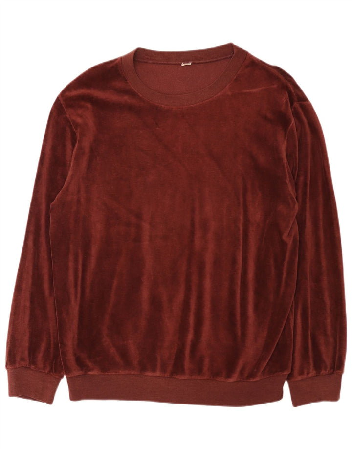 Vintage Herren Top Langarm Mittel Burgunderrot