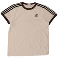 ADIDAS Damen Übergroßes T-Shirt Top UK 10 Small Weiße Baumwolle