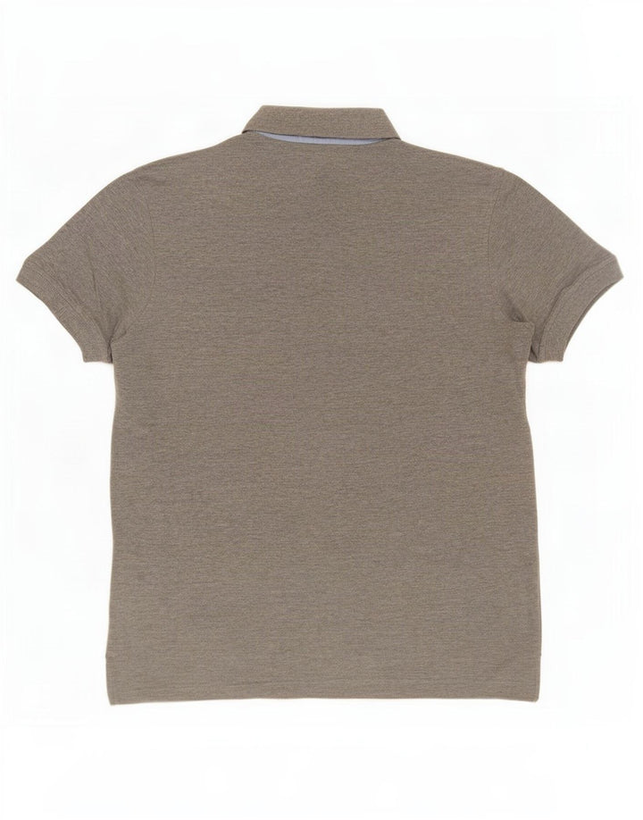 Tommy Hilfiger Herren-Poloshirt aus mittelgrauer Baumwolle