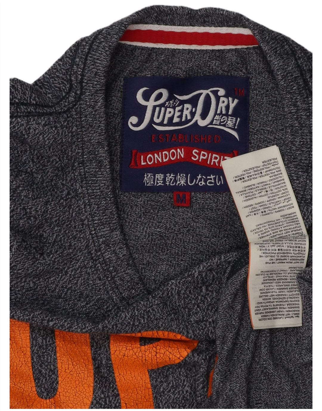 SUPERDRY Herren-T-Shirt mit Grafik, mittelmarineblaue Baumwolle