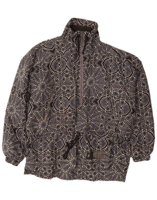 CAPT. COOK Herren Graphic Anorak Jacke UK 42 XL Grau Geometrisch