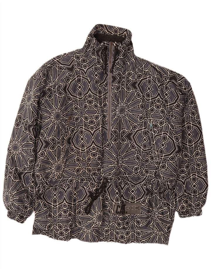 CAPT. COOK Herren Graphic Anorak Jacke UK 42 XL Grau Geometrisch