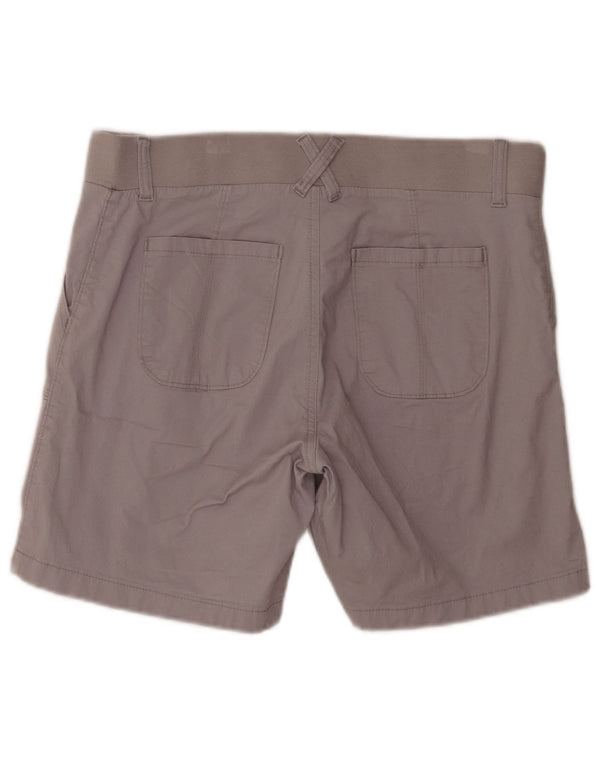 Lee Damen Riders Mid Rise Chino Shorts US 12 Large W34 Graue Baumwolle