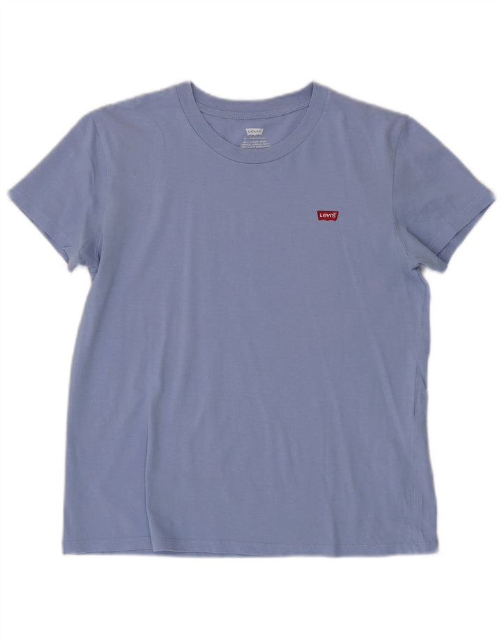 Levi's Damen T-Shirt Top UK 10 Small Blau Baumwolle