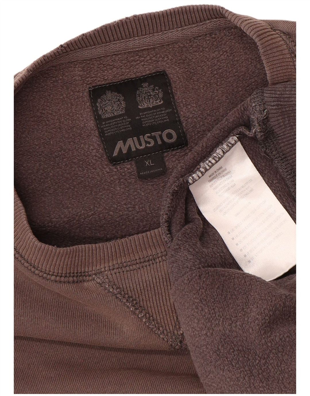 MUSTO Herren-Sweatshirt, Pullover, XL, Burgunderrot, Baumwolle