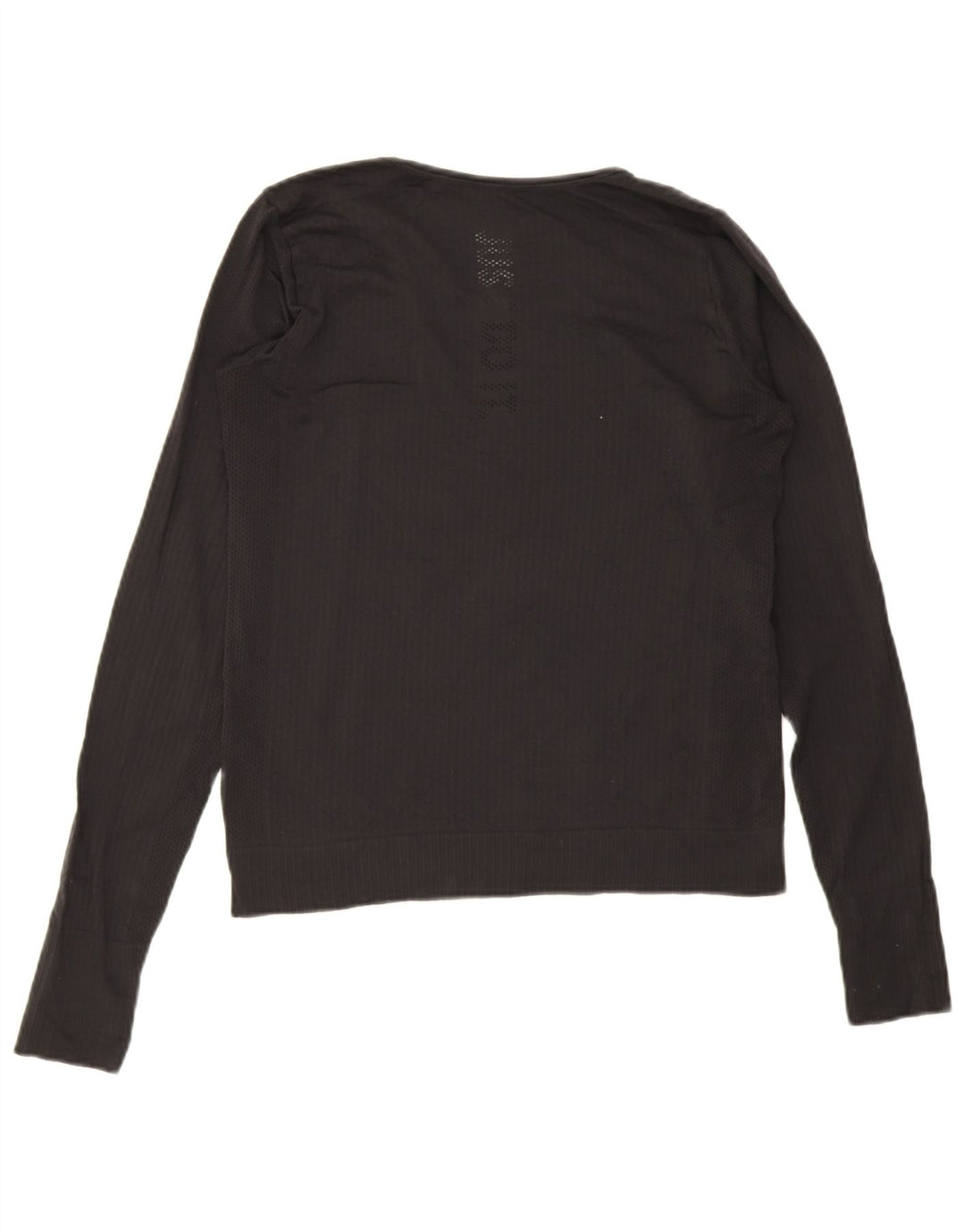 Nike Damen Dri Fit Top Langarm UK 12 Medium Schwarz Polyester