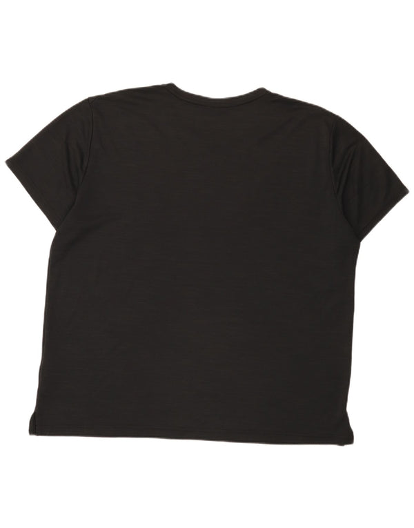 Nike Herren Dri Fit T-Shirt Top XL Schwarz geflecktes Polyester